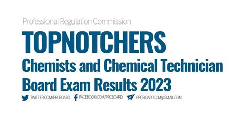 December 2023 Chemist and Chemical Technician Board Exam .